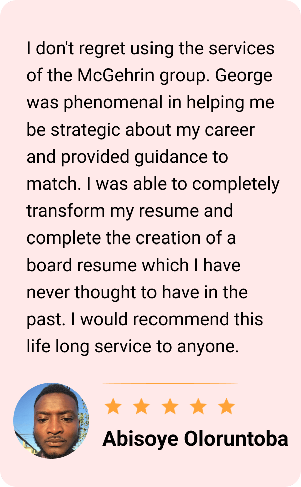 Client testimonial
